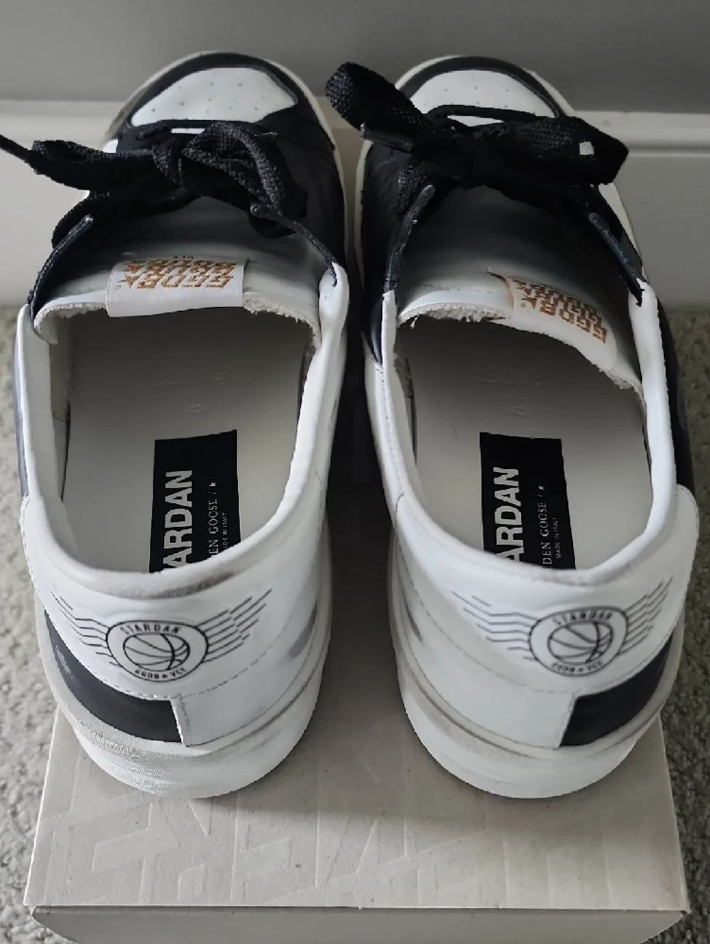 Golden Goose Black and White Star-Accent Sneakers - Picture 4 of 5